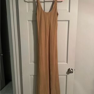 Line & Dot tan/gold Maxi Dress